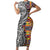 Niue Hiapo and Maori Decoration Tattoos Short Sleeve Bodycon Dress - Polynesian Pride