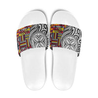 Niue Hiapo and Maori Decoration Tattoos Slide Sandals - Polynesian Pride