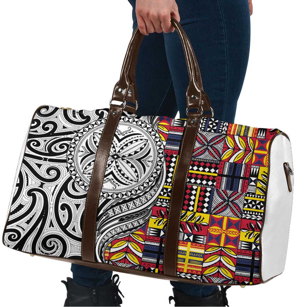 Niue Hiapo and Maori Decoration Tattoos Travel Bag - Polynesian Pride