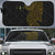 Niue Polynesian Hiapo Tattoo Art Auto Sun Shade Half Style Black Gold Color - Polynesian Pride
