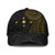 Niue Polynesian Hiapo Tattoo Art Baseball Net Cap Half Style Black Gold Color - Polynesian Pride