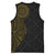 Niue Polynesian Hiapo Tattoo Art Basketball Jersey Half Style Black Gold Color - Polynesian Pride