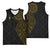 Niue Polynesian Hiapo Tattoo Art Basketball Jersey Half Style Black Gold Color - Polynesian Pride