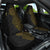 Niue Polynesian Hiapo Tattoo Art Car Seat Cover Half Style Black Gold Color - Polynesian Pride