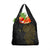 Niue Polynesian Hiapo Tattoo Art Grocery Bag Half Style Black Gold Color - Polynesian Pride