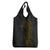 Niue Polynesian Hiapo Tattoo Art Grocery Bag Half Style Black Gold Color - Polynesian Pride
