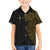 Niue Polynesian Hiapo Tattoo Art Hawaiian Shirt Half Style Black Gold Color - Polynesian Pride