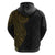 Niue Polynesian Hiapo Tattoo Art Hoodie Half Style Black Gold Color - Polynesian Pride