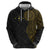 Niue Polynesian Hiapo Tattoo Art Hoodie Half Style Black Gold Color - Polynesian Pride