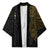 Niue Polynesian Hiapo Tattoo Art Kimono Half Style Black Gold Color - Polynesian Pride