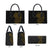 Niue Polynesian Hiapo Tattoo Art Leather Bag Half Style Black Gold Color - Polynesian Pride