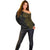 Niue Polynesian Hiapo Tattoo Art Off Shoulder Sweater Half Style Black Gold Color - Polynesian Pride