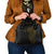 Niue Polynesian Hiapo Tattoo Art Shoulder Handbag Half Style Black Gold Color - Polynesian Pride