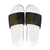 Niue Polynesian Hiapo Tattoo Art Slide Sandals Half Style Black Gold Color - Polynesian Pride
