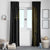 Niue Polynesian Hiapo Tattoo Art Window Curtain Half Style Black Gold Color - Polynesian Pride