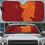 Niue Polynesian Hiapo Tattoo Art Auto Sun Shade Half Style Red Yellow Color - Polynesian Pride