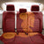 Niue Polynesian Hiapo Tattoo Art Back Car Seat Cover Half Style Red Yellow Color - Polynesian Pride