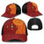 Niue Polynesian Hiapo Tattoo Art Baseball Net Cap Half Style Red Yellow Color - Polynesian Pride