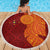 Niue Polynesian Hiapo Tattoo Art Beach Blanket Half Style Red Yellow Color - Polynesian Pride