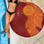 Niue Polynesian Hiapo Tattoo Art Beach Blanket Half Style Red Yellow Color - Polynesian Pride