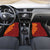 Niue Polynesian Hiapo Tattoo Art Car Mats Half Style Red Yellow Color - Polynesian Pride