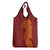 Niue Polynesian Hiapo Tattoo Art Grocery Bag Half Style Red Yellow Color - Polynesian Pride