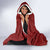 Niue Polynesian Hiapo Tattoo Art Hooded Blanket Half Style Red Yellow Color - Polynesian Pride