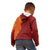 Niue Polynesian Hiapo Tattoo Art Kid Hoodie Half Style Red Yellow Color - Polynesian Pride