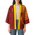 Niue Polynesian Hiapo Tattoo Art Kimono Half Style Red Yellow Color - Polynesian Pride
