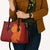 Niue Polynesian Hiapo Tattoo Art Leather Bag Half Style Red Yellow Color - Polynesian Pride