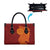 Niue Polynesian Hiapo Tattoo Art Leather Bag Half Style Red Yellow Color - Polynesian Pride