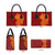 Niue Polynesian Hiapo Tattoo Art Leather Bag Half Style Red Yellow Color - Polynesian Pride