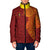 Niue Polynesian Hiapo Tattoo Art Padded Jacket Half Style Red Yellow Color - Polynesian Pride