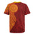 Niue Polynesian Hiapo Tattoo Art Rugby Jersey Half Style Red Yellow Color - Polynesian Pride