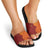 Niue Polynesian Hiapo Tattoo Art Slide Sandals Half Style Red Yellow Color - Polynesian Pride