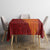 Niue Polynesian Hiapo Tattoo Art Tablecloth Half Style Red Yellow Color - Polynesian Pride
