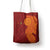 Niue Polynesian Hiapo Tattoo Art Tote Bag Half Style Red Yellow Color - Polynesian Pride
