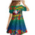 New Caledonia Christmas Family Matching Mermaid Dress and Hawaiian Shirt Santa Claus and Kanak Flag Mix Poinsettia Maori Pattern LT03 - Polynesian Pride