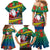 New Caledonia Christmas Family Matching Mermaid Dress and Hawaiian Shirt Santa Claus and Kanak Flag Mix Poinsettia Maori Pattern LT03 - Polynesian Pride