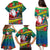 New Caledonia Christmas Family Matching Puletasi Dress and Hawaiian Shirt Santa Claus and Kanak Flag Mix Poinsettia Maori Pattern LT03 - Polynesian Pride