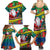 New Caledonia Christmas Family Matching Summer Maxi Dress and Hawaiian Shirt Santa Claus and Kanak Flag Mix Poinsettia Maori Pattern LT03 - Polynesian Pride