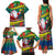 New Caledonia Christmas Family Matching Tank Maxi Dress and Hawaiian Shirt Santa Claus and Kanak Flag Mix Poinsettia Maori Pattern LT03 - Polynesian Pride