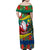 Personalised New Caledonia Christmas Family Matching Off Shoulder Maxi Dress and Hawaiian Shirt Santa Claus and Kanak Flag Mix Poinsettia Maori Pattern LT03 - Polynesian Pride