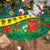 Personalised New Caledonia Christmas Tree Skirt Santa Claus and Kanak Flag Mix Poinsettia Maori Pattern LT03 - Polynesian Pride