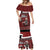 New Zealand Christmas Mermaid Dress Meri Kirihimete Aotearoa Warrior on Waka with Maori Art Tattoo