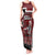 New Zealand Christmas Tank Maxi Dress Meri Kirihimete Aotearoa Warrior on Waka with Maori Art Tattoo