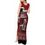 New Zealand Christmas Tank Maxi Dress Meri Kirihimete Aotearoa Warrior on Waka with Maori Art Tattoo