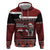 New Zealand Christmas Zip Hoodie Meri Kirihimete Aotearoa Warrior on Waka with Maori Art Tattoo