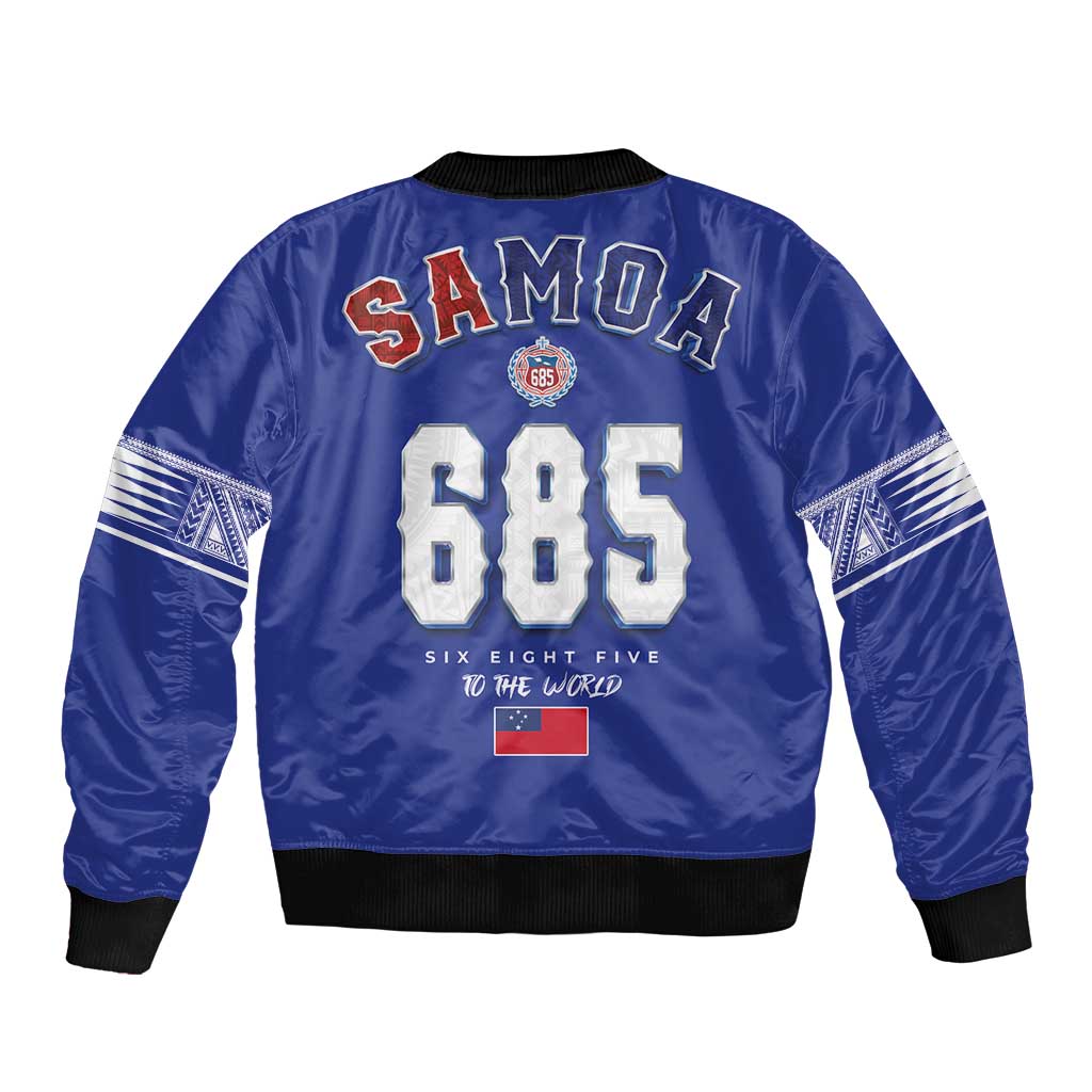 Toa Samoa Rugby Bomber Jacket Six Eight Five to The World