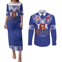 Toa Samoa Rugby Couples Matching Puletasi and Long Sleeve Button Shirt Six Eight Five to The World